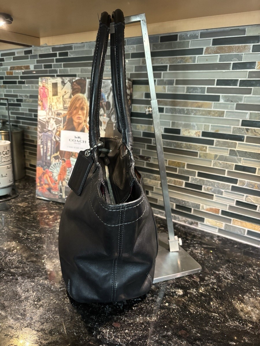 COACH Vintage Bleeker Large Tote Bag Logo embossing Leather 14383