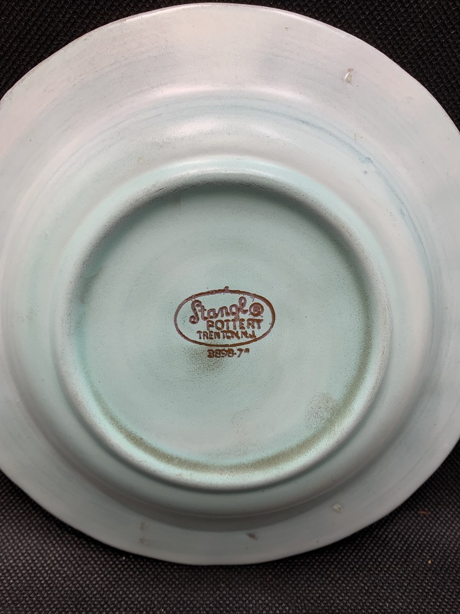 STANGL Pottery Antique Gold Fluted Ashtray 3898-7 Ruffled