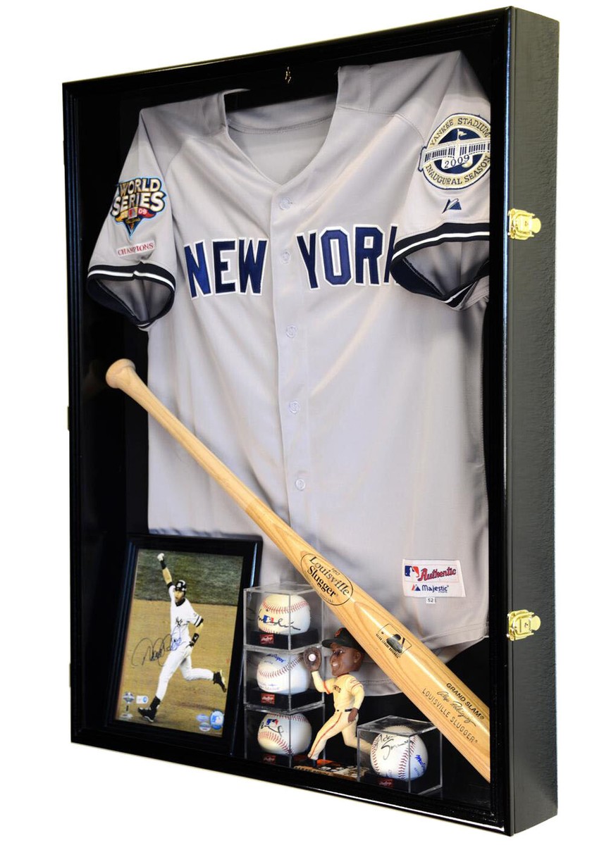 Deep Sports Jersey Shadow Box Display Case Cabinet Baseball Bat