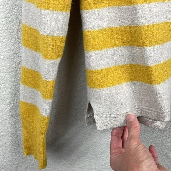 Burberry Brit Striped Wool Linen Sweater Yellow Cream - Image 2 of 4
