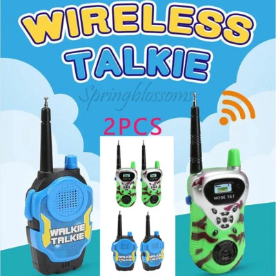 SPRINGBLOSSOMS-1 2Pcs Kids Walkie Talkies Cordless Intercom Toy for Kids Children Play House Toy