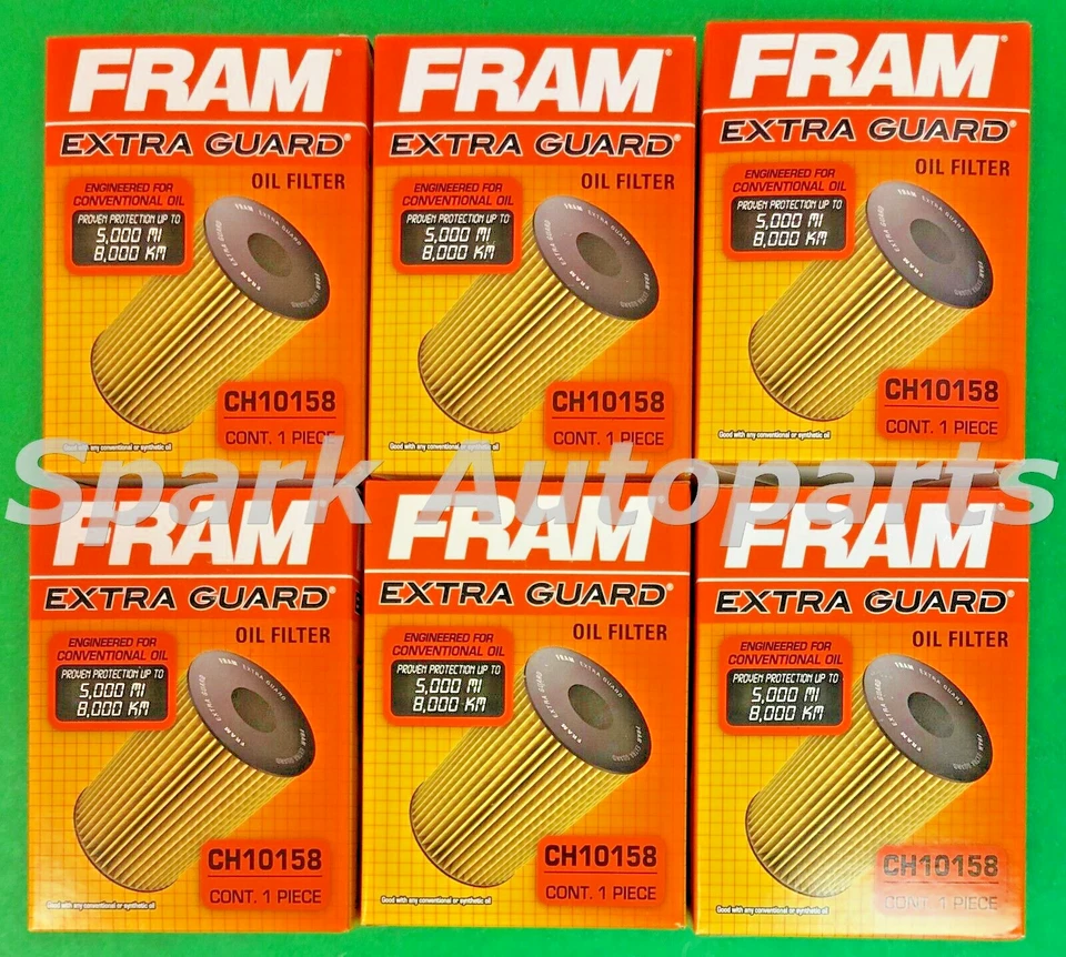 Estojo de 6 filtros de óleo do motor - protetor extra FRAM CH10158 para TOYOTA 4Runner, LEXUS - Imagem 3 de 3