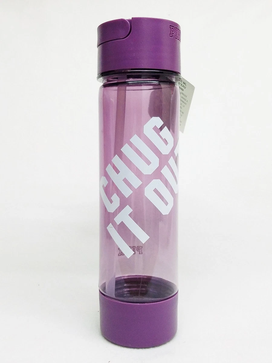 Victoria's Secret PINK SCHRAUBVERSCHLUSS PINK SILIKONHÜLLE GLAS WASSERFLASCHE NE