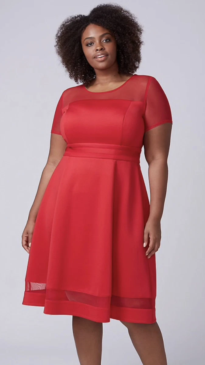 plus size fit and flare dress