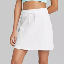 Women's Knit Tennis Mini A-Line Skirt - Wild Fable White Size Medium
