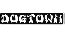 Dogtown Bar Logo Skateboard Sticker - 8" x 1.5" White/Black