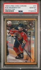 1998 O-PEE-CHEE CHROME REFRACTOR #37 ROB NIEDERMAYER PSA 10