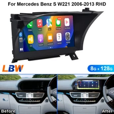 Android Car GPS For Benz S W221 2006-2013 RHD 8G+128G Navi Multimedia 10.25 inch