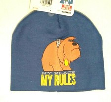Secret Life of Pets Boys Winter Knit Hat Beanie "My Place My Rules" NWT OSFM