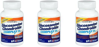 21st Century Glucosamine Chondroitin Complex + MSM Tablets 80ct (3 Pack)
