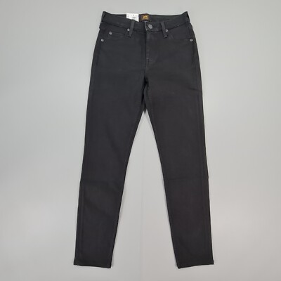 Lee Womens Jeans Black W28 L29 Scarlett Skinny Fit High Rise Stretch Denim