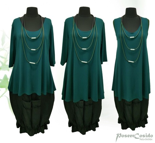 Tunique longue PoCo LAGENLOOK Basic Top 44 46 48 50 52 54 56 58 L-XL-XXL-XXXL - Photo 18/18