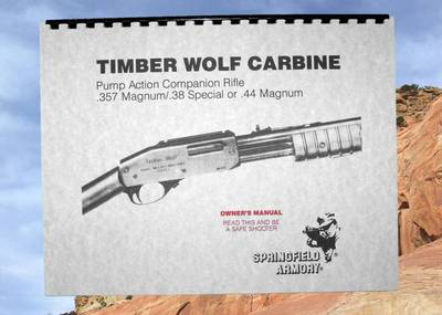 #ad SPRINGFIELD ARMORY TIMBER WOLF Pump Action Carbine Rifle OWNERS MANUAL $7.99