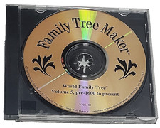 Broderbund Family Tree Maker World Family Tree Volume 5 Pre-1600 to Present PC