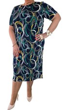 Stylish dress size 44-48 in cotton fabric 
