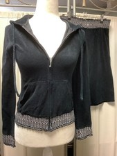 Juicy Couture 90s Terry Cloth Hoodie Low Rise Shorts 30 x 17 Set 2P
