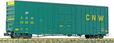 neu AML HI-Cube  50' Boxcar Chicago North W.  mit Metalldrehgestellen & Achsen