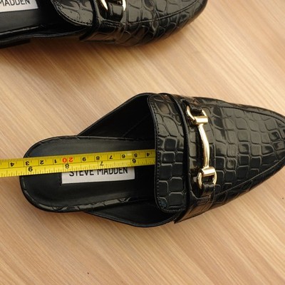 Steve Madden Crocodile Mules Loafer STEVE MADDEN Crocodile Mules Womens 7.5 M Black Horsebit  main image 3