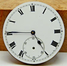 Antique Buren 12 size gilded pocket watch movement with dial and hands