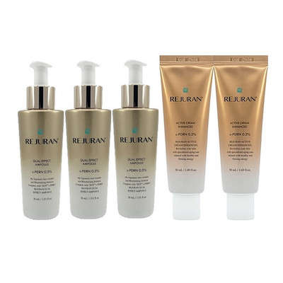 REJURAN Dual Effect Ampoule  & Cream Set (5 pcs) + FREE GIFT