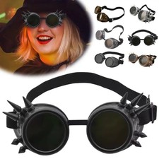 Vintage Gothic Steampunk Goggles Rivet Cosplay Motorcycle Punk Protective