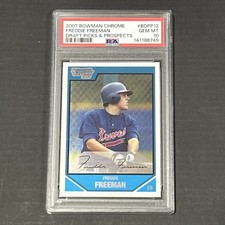 2007 Bowman Chrome Draft Freddie Freeman Prospects #BDPP12 PSA 10 Braves Dodgers