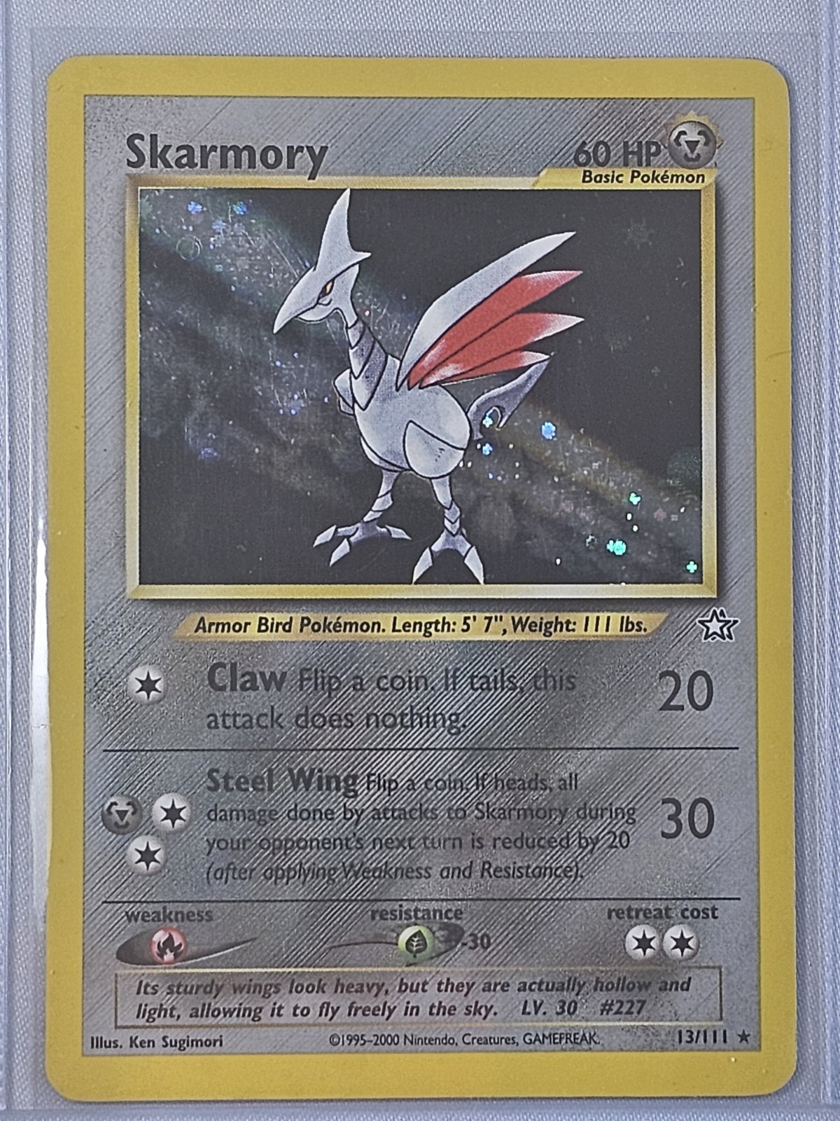 2000 Pokemon Neo Genesis Skarmory Holo #13/111 - NM