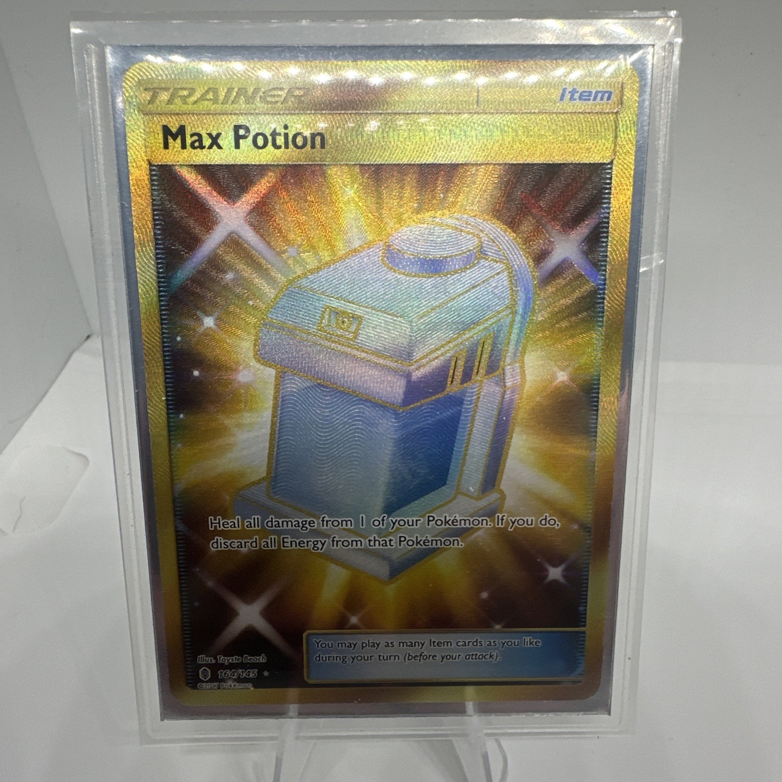 Pokémon TCG Max Potion Holo Card Secret, 164/145, Sm-Guardians Rising