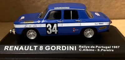 RENAULT 8 Gordini Rallye de Portugal 1967 #34  C.Albino - S.Pereira IXO 1:43 NEU