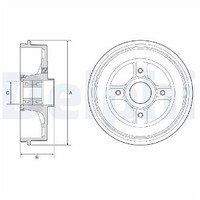 2X Bremstrommel Hinten FüR Renault Sandero-Stepway B8 BS 09 Bis 26 Delphi K4M696