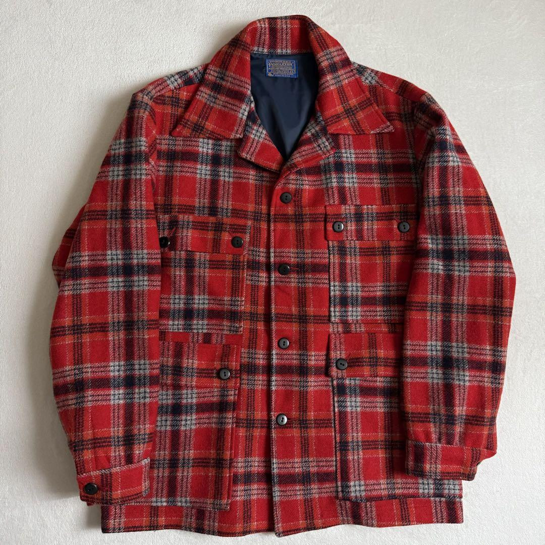 70S Pendleton Wool Jacket Ombre Check L Red | eBay 70S Pendleton Wool Jacket Ombre Check L Red | eBay