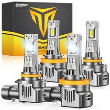 Led Bulbs Combo 140000LM Intense Brightness H8/H9 HB3 Bulbs，6500K H11 9005
