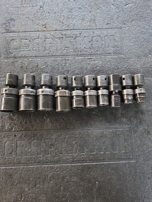 Snap-on 1/2 Drive Impact Swivel Socket Set IMB 7/16-1. SAE. 9/16 IS MAC GOOD. 