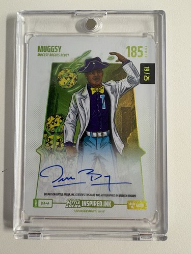 MUGGSY BOGUES 2025 BO JACKSON BATTLE ARENA UPDATE RARE GLOW AUTO 19/25 BFA-44