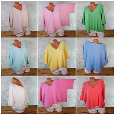  Italy Kurzer Strick Oversize Poncho Überwu...