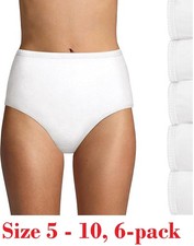 Hanes Womens Ultimate Breathable Cotton Brief 6-Pack, White