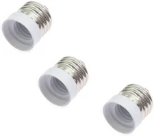 Glo-Shine E26 E27 to E17 Socket Adapter,Medium Screw to Intermediate Base E17 Li