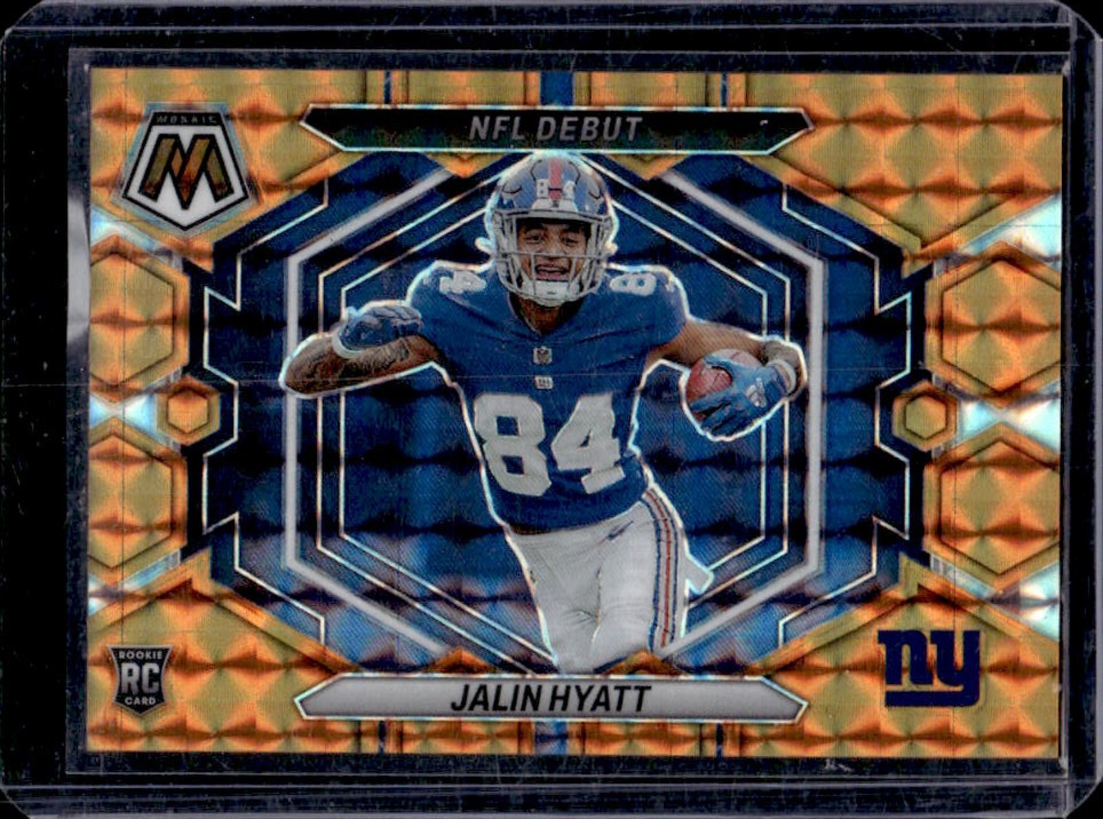 2023 Mosaic Jalin Hyatt RC Orange Mosaic Prizm NFL Debut #98/199 Giants