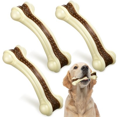 3Pack Durable Nylon Beef Chew Toys for Aggressive Chewers, Small/Med/Large