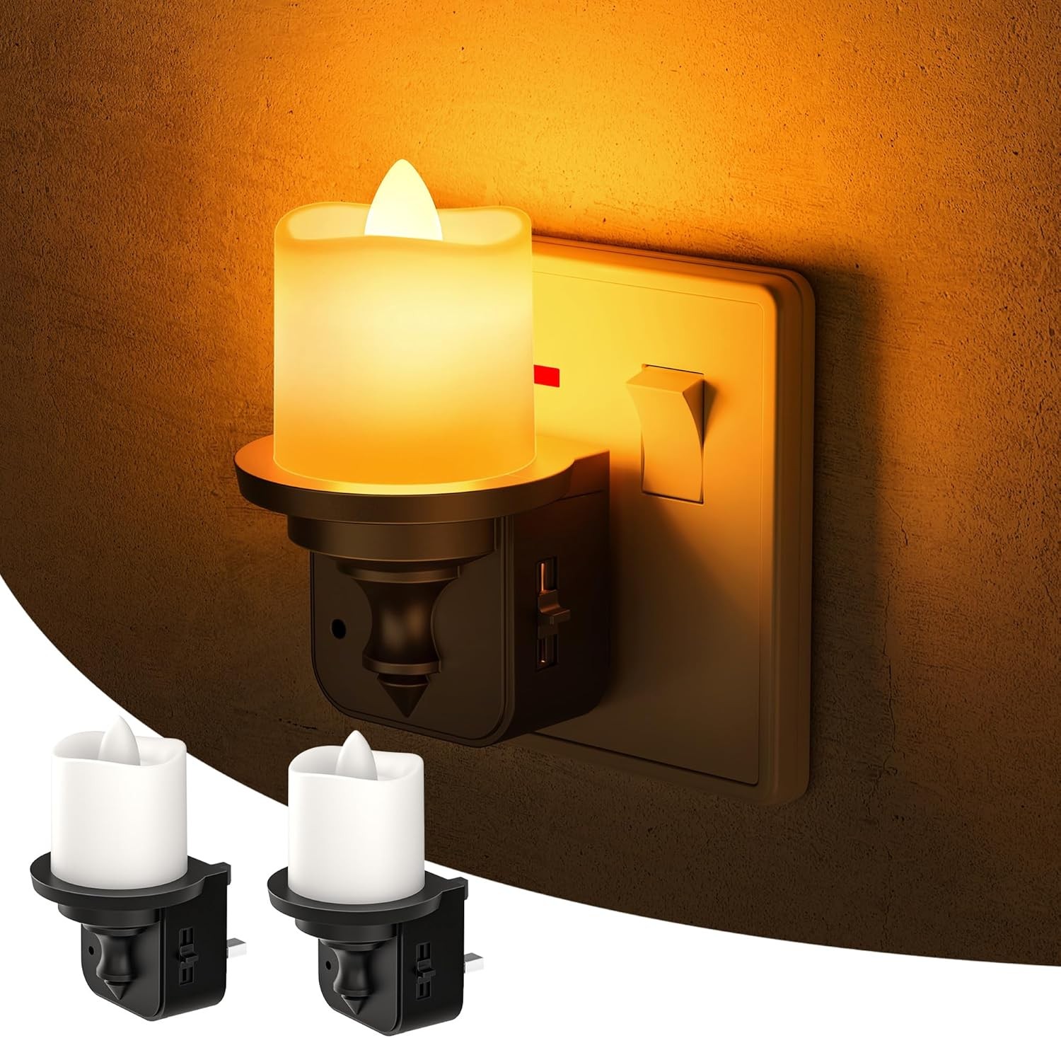 LOHAS-LED Night Light, Vintage Plug in Night Light, Dusk to Dawn Sensor, 0-100L