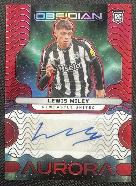 2023-24 Panini Obsidian Aurora Lewis Miley Rookie Auto 1/1