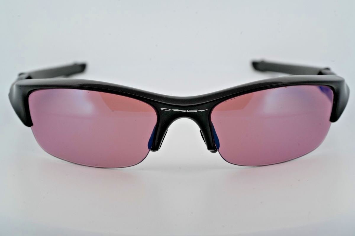 Oakley Flak 03-888 Sunglasses Black Half Rim Plastic Rare | eBay