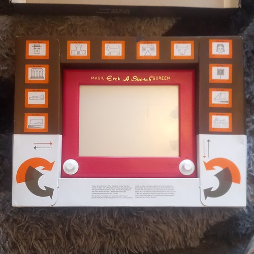Magic Etch A Sketch Screen Drawing Toy Red/White with Box Creative ...