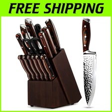 15-Piece High Carbon Stainless Steel Knife Set
