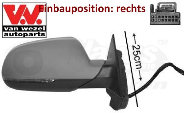 VAN Wezel 0338806 AußEnspiegel Rechts Spiegel AußEn FüR Audi-image