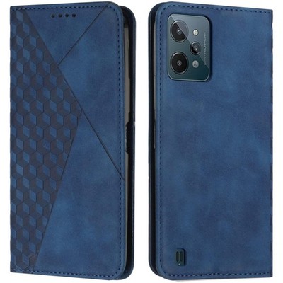 Handyhülle Oppo Realme C35 Flip Wallet mit Kartenfächern Magnet Blau