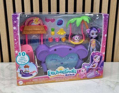 Enchantimals Sunshine Beach Monkey Splash Pool Playset HTW73 Mattel Affe OVP
