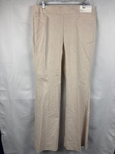 Liz Claiborne Womens Tan Heather Slimming Tummy Panel Pull-On Pants Size 12 NWT