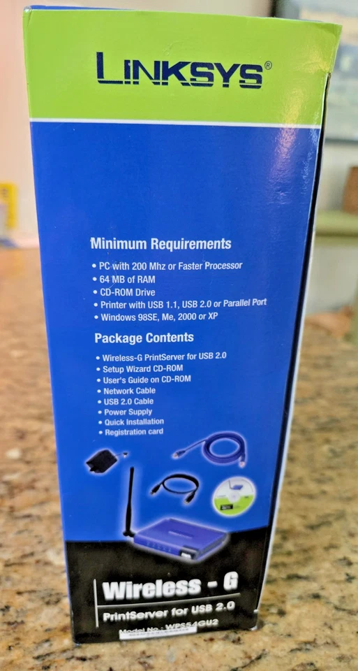 Linksys WPS54GU2 Wireless-G PrintServer for USB 2.0 - JS24 - Image 2 of 4