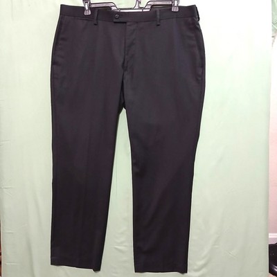 Nordstrom Rack Men's Dress Pants Black 40x30 NWOT Flat Front Solid Trousers